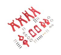 Kit Tazza sterzo Braccio oscillante C Tazza sterzo RC Auto con Cuscinetto Scala 1/18 per 184011, Rosso