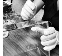 Kit teca cm 98x25 lastre in plexiglass su misura e colla fai da te