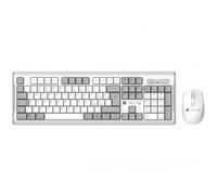 Kit TECHLY Tastiera 105 Tasti Italiana Mouse 1600 DPI Wireless Bianco Grigio
