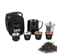 Kit teiera da viaggio - Kit teiera portatile, set da tè compatto, teware da viaggio in ceramica | Set di tazze da tè e bollitore elettrico leggero con borsa per il trasporto progettato per picnic
