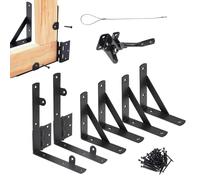 Kit telaio cancello | 1 set anti abbassamento cancello, gancio angolare fermo per casa, , giardino, piscina, capannone, porte esterne