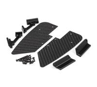 Kit Telaio Carbon LCG 1/10 con Sliders del Letto Stampati Piastra Skid in Delrin Doppia Staffa del Servo per SCX10 Capra F9 TRX4 Assale Gspeed V4 Telaio GS-FS Telaio G-Shot (Sliders)