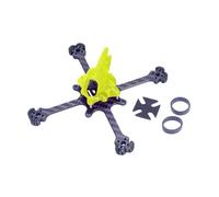 Kit telaio in fibra di carbonio 3K con passo da 114 mm/118 mm, supporto motore brushless 1104/1106, adatto for accessori for droni da corsa RC FPV.(Venom-118 Yellow)