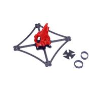 Kit telaio in fibra di carbonio 3K con passo da 114 mm/118 mm, supporto motore brushless 1104/1106, adatto for accessori for droni da corsa RC FPV.(Venom-114 Red)