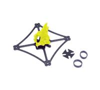 Kit telaio in fibra di carbonio 3K con passo da 114 mm/118 mm, supporto motore brushless 1104/1106, adatto for accessori for droni da corsa RC FPV.(Venom-114 Yellow)