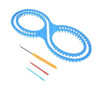 Kit telaio per maglieria leggera portatile a 8 forme in plastica blu per la famiglia dei mestieri fai -da -te