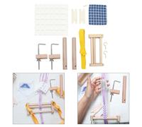 Kit telaio per tessitura Peg Loom Set di morsetti da scrivania in legno Jig