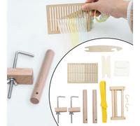 Kit telaio per tessitura Peg Loom Set di morsetti da scrivania in legno Jig
