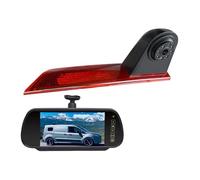 Kit Telecamera Di Retromarcia AHD 1080P Terza Luce Freno Con Monitor A Specchio Da 7". Facile Da Usare(Suction Cup Bracket)