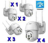 KIT TELECAMERA IP CAM PTZ WIFI CAMERA DOME WIRELESS ESTERNO APP YOOSEE MICRO SD