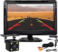 Kit Telecamera Retromarcia Auto Con Monitor 5" HD LCD Visione Notturna 170°