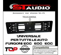 KIT TELECAMERA RETROMARCIA AUTO RETROCAMERA CAMERA TELECAMERA PORTA TARGA 170 ^