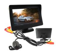 KIT TELECAMERA RETROMARCIA MONITOR 4,3" TFT LCD STAFFATA CABLATA AUTO CAMPER