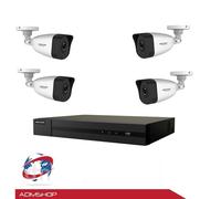 KIT TELECAMERE IP 8 CANALI NVR 4MPX POE HIKVISION HIWATCH 5 CAM hdd 1tb