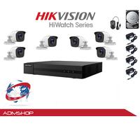 KIT TELECAMERE VIDEOSORVEGLIANZA DVR 8 CH+6 TELECAMERE HIKVISION DVR 2MPX HD 500