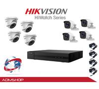 KIT TELECAMERE VIDEOSORVEGLIANZA HIKVISION 4/8/16CANALI2MP RISOLUZIONE 1920X1080