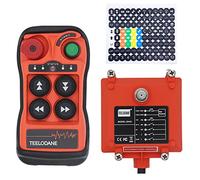 Kit telecomando per gru wireless industriale 2 Motion 4 pulsanti 12v 24v Ricevitore trasmettitore paranco elettrico con arresto di emergenza Q400 (12-24V CC)