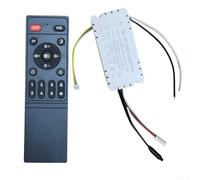 Kit telecomando per ventilatore da soffitto con ricevitore, controller wireless a infrarossi con regolazione continua a 6 velocità e selettore modalità guida vento, AC110V-265V (telecomando a