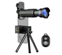 Kit teleplens per telefono 36X con mini treppiede clip per telefono supporto per telefono borsa per obiettivo panno di pulizia per escursionismo, campeggio, fauna selvatica, osservatMoon, sport, gioco
