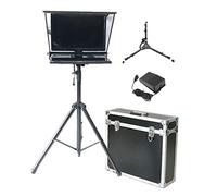 Kit teleprompter portatile da 50,8 cm con telaio in vetro regolabile con telecomando e supporto speciale in alluminio per sistema Xp/Win7/Win10 per studio fare video e live (schermo singolo)