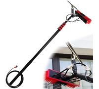 Kit telescopico con asta ad acqua con testina rotante a 180°, spazzola regolabile per la pulizia dei vetri per una pulizia efficiente e senza striature (confezione da 1)