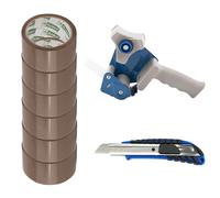 KIT TENDINASTRO DISPENSER NASTRO ADESIVO PORTA SCOTCH IMBALLAGGIO REGOLABILE