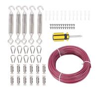 Kit tenditore a filo tenditore Cavo in acciaio con rivestimento viola resistente agli UV per le vedute di piante giardino di arrampicata giardino Supporto in acciaio inossibile
