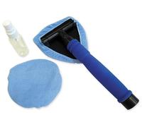Kit tergivetro Magic Glass Cleaner - Pulitore per vetri con Manico telescopico e Panno in Microfibra, Ideale per Parabrezza e superfici Difficili da Raggiungere