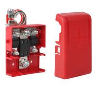 Kit terminale batteria per auto, 32 V 400 A, distributore di fusibili automobilistici con connettore a sgancio rapido per sistemi elettrici 4x4 e roulotte, rosso nero (rosso)
