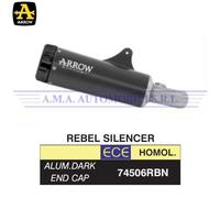 74506RBN - Terminale Scarico Arrow Rebel Inox Dark Kawasaki Z 900 RS (17-20)