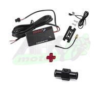 KIT TERMOMETRO DIGITALE ROSSO+SENSORE TEMPERATURA + RACCORDO TUBO 18 mm PER MOTO