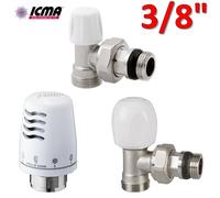 Kit termostatico ICMA - valvola + detentore + testa termostatica 3/8'' squadra a