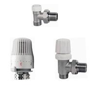 Kit termostatico valvola detentore squadro e testina misura 3/8 con filettatura 1/2 - RE