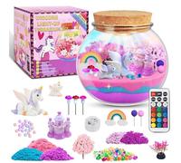 Kit Terrario Unicorno, Unicorno Luce Notturna Bambini Fai Da Te Con Timing Telecomando e Luci Colorate, Unicornos Regali Luce Notturna bambini Fai Da Te, Regali Carini e Divertenti Per Bambini 3+ Anni