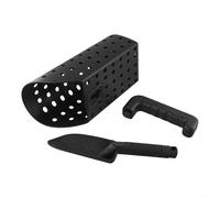Kit tesoro e set di strumenti per il rilevamento di metalli robusta pala da spiaggia per la caccia agli addominali facile da trasportare paletta per scavare cazzuola per adulti e bambini, nero