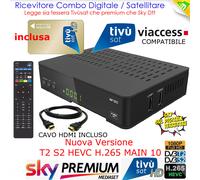 Kit Tessera Tivusat con Decoder Combo EVO3.1 Full HD Pronto All'uso