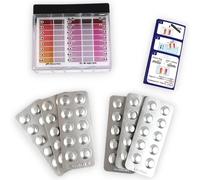 Kit test piscina premium per cloro bromo e pH Tester 30 pastiglie Phenol Red