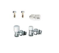 KIT TESTA TESTINA TERMOSTATICA VALVOLA DETENTORE ED ACCESSORI "FAR" RADIATORE