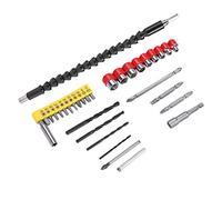 Kit teste Cacciavite Elettrico Inox 32 pezzi, 12 teste cacciavite, 10 fili di altezza segmento, set di 9 beccucci, 1 albero modulo di estensione