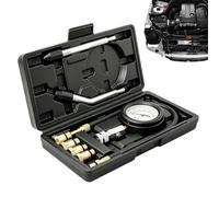 Kit tester di compressione - Strumento diagnostico, manometro portatile per carburante benzina, connessione rapida in acciaio alluminato da 300 PSI | Kit per il test della pressione del cilindro del m