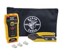 Klein Tools VDV026-813 RJ45 Tester cavo Ethernet e Crimper Kit, Pass-Thru Technology, include connettori per applicazioni dati Cat5e/CAT6, confezione da 50