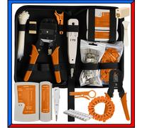 Kit Tester Ethernet per Cavi di Rete LAN RJ45 RJ11 RJ12 Pinza Crimpatrice Plug