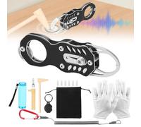 Kit tester per monete in argento e oro, kit portatile per tester per monete tascabili, verificatore di metalli preziosi, test ping per monete, integra rilevamento acustico magnetico e dimensionale