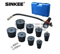 Kit tester per perdite di pressione dell'aria del caricatore del sistema turbo da 9 pezzi con 4 paia di adattatori a gradini per la maggior parte delle auto