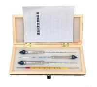 Kit tester per vetro borosilicato con vetro borosilicato in scatola di | Il set da 3 pezzi copre 0-100% vol, lettura accurata, struttura in vetro, ideale per la produzione di birra e distillazione