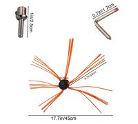 Kit Testina Spazzola Nera e Arancione Pulizia Senza Fatica Naviga Tutti i Tipi d