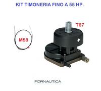 KIT TIMONERIA ULTRAFLEX T67 CON MONOCAVO M58 E COPRIMOZZO - FUORIBORDO MAX 55HP