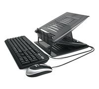 TIRAMISU' SUPPORTO STAND NOTEBOOK CON MOUSE E TASTIERA CON FILO