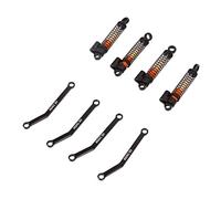 Kit Tiranti 1/24 Ad Alta Precisione per Auto RC - Set Tiranti 1/18 in Lega Leggera di Alluminio e Acciaio con Installazione Semplice per Modelli FMS FCX24 Neri
