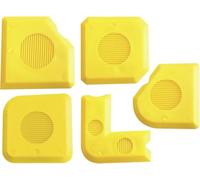 Kit toglie silicone 5 pezzi - Spatola silicone e rimuovi colla - Set 5 pezzi in diverse forme rimuovi silicone - Rimuovi silicone doccia e giunture